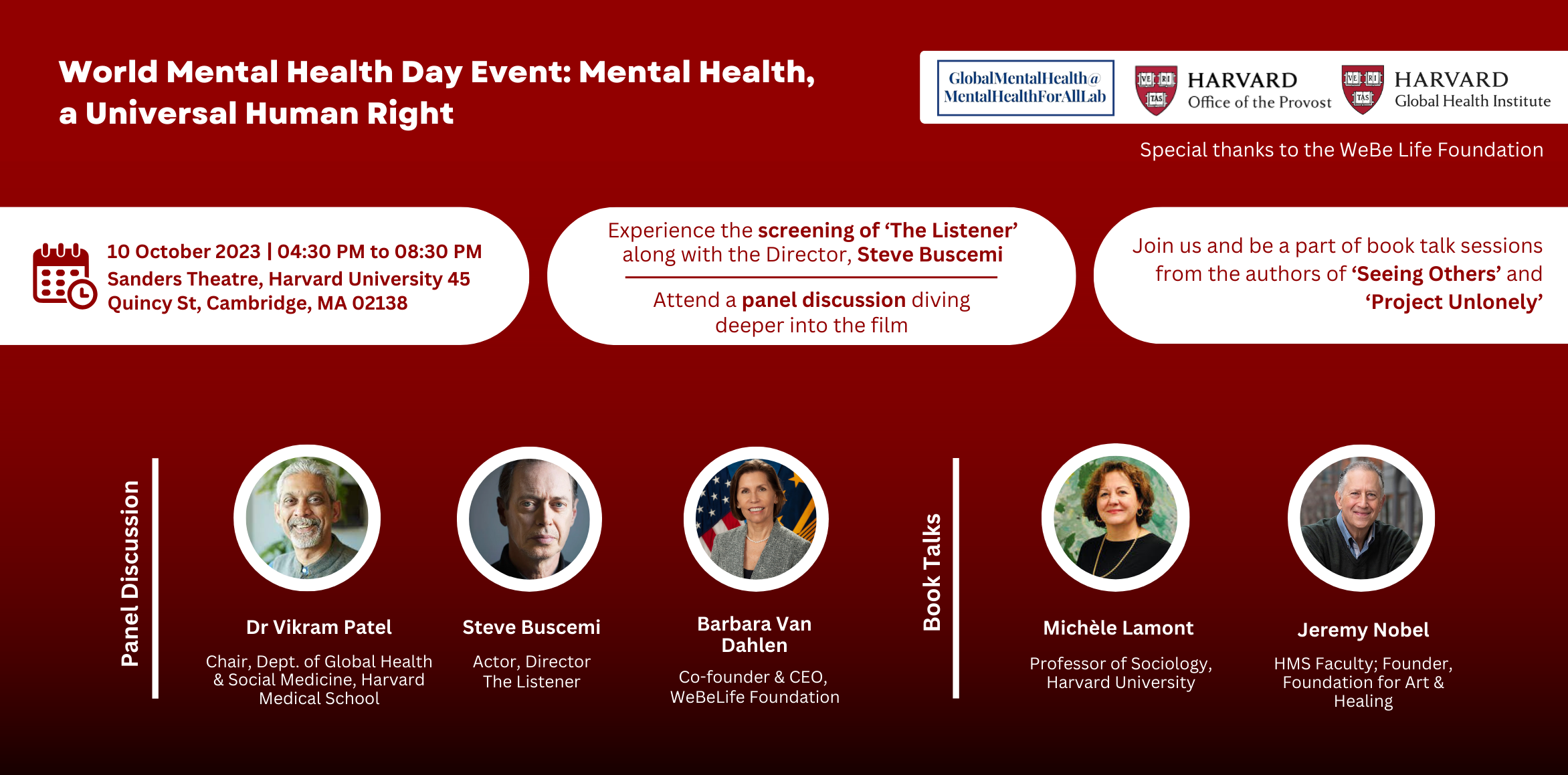 World Mental Health Day Event | Harvard Global Health Institute