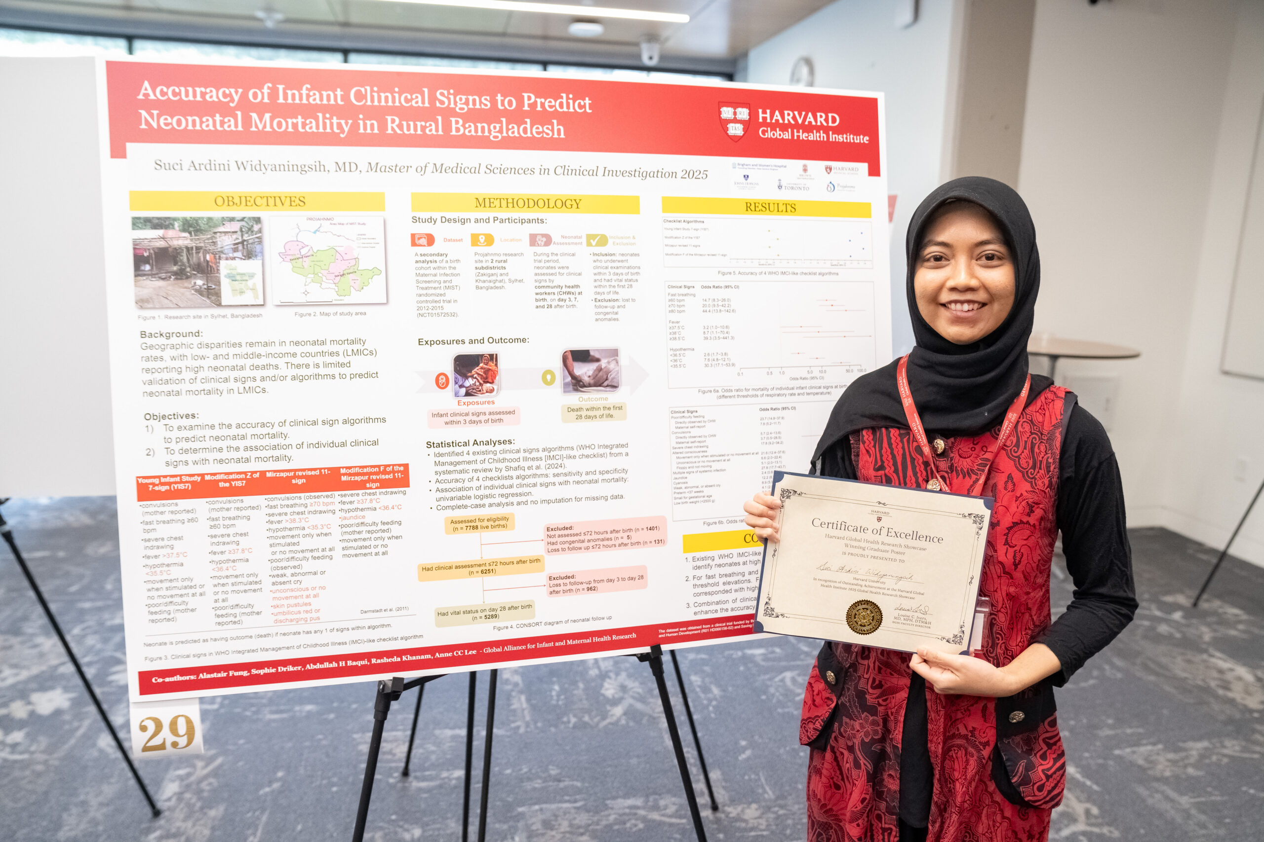 Suci with her research