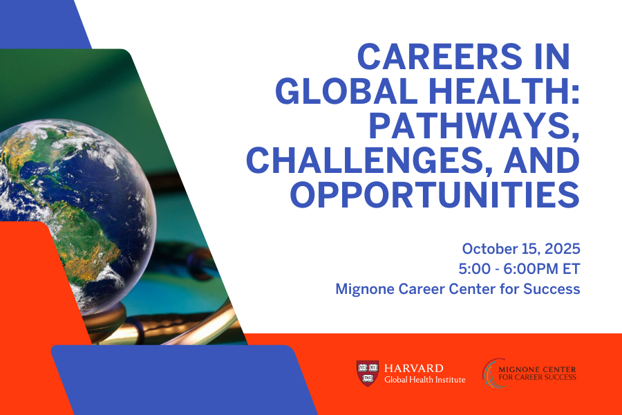 Careers in Global Health Promotional Image with Decorative picture of a globe