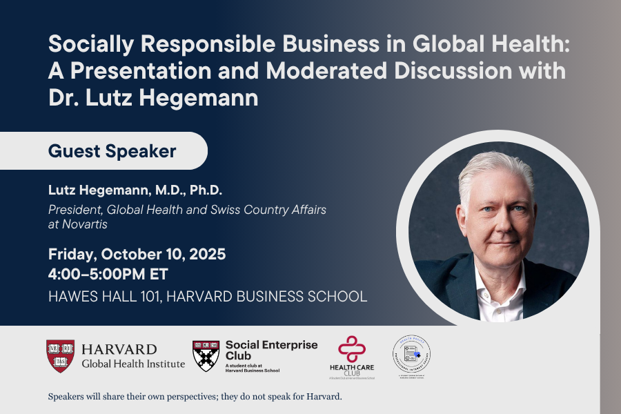 Socially Responsible Business in Global Health 10-10-25 Promo Image