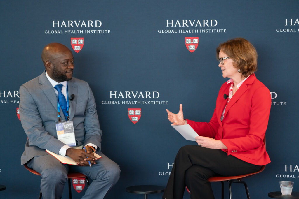 Dick Chamla and Louise Ivers at the fireside chat, From Risk to Resilience: Emergency Preparedness in Africa
