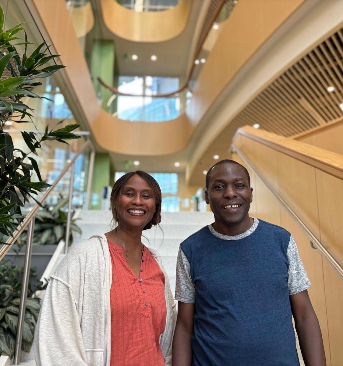 HGHI Visiting Scholar Dr. Bartholomew Ondigo with Harvard collaborator Dr. Azza Idris.